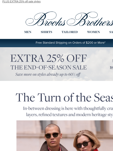 brooksbrothers newsletter: The best of both seasons: new summer-to-fall looks