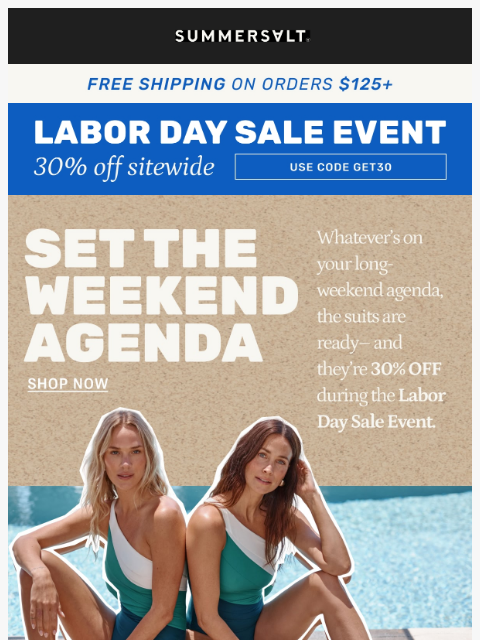 summersalt newsletter: Your Labor Day Swim Plan ☀️