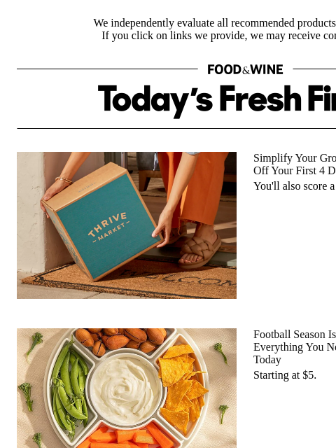foodandwine newsletter: Football Season Is Almost Here — Game Day Essentia...