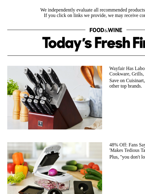 foodandwine newsletter: 48% Off: The Meal Prep Tool That 'Makes Tedious Ta...