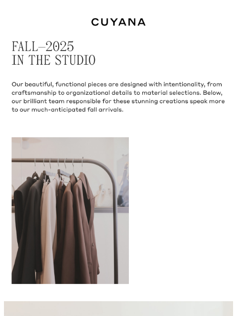 cuyana newsletter: In the Cuyana Studio