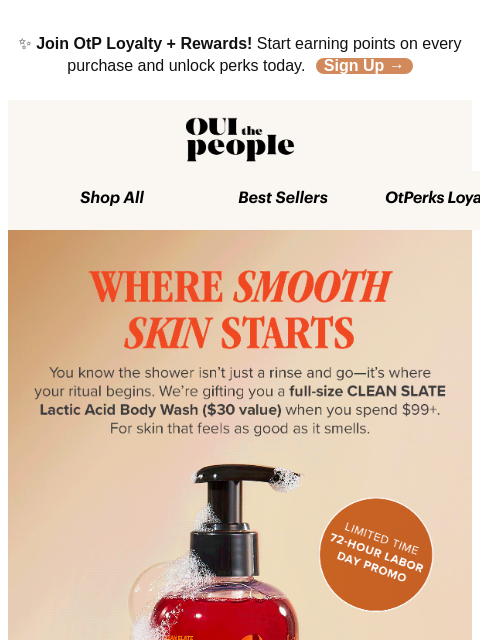 ouithepeople newsletter: Your Shower Reset: FREE $30 Body Wash 🚿