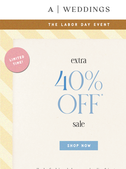 anthropologie newsletter: Don't miss out! Extra 40% OFF Sale Styles