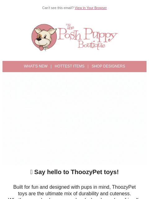 poshpuppyboutique newsletter: Playtime Just Got Better – Meet ThoozyPet Toys 🎉