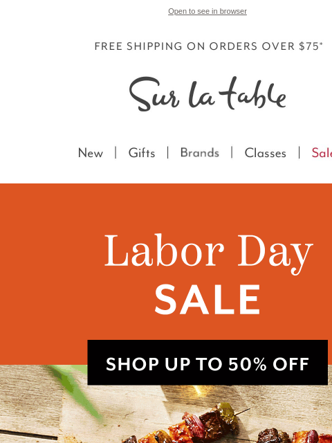 surlatable newsletter: Labor Day Sale: Shop New Arrivals