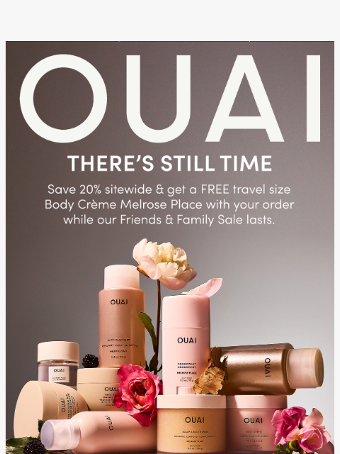 theouai newsletter: Still time to save 20% sitewide