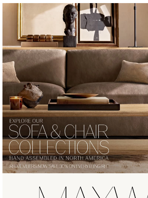 rh newsletter: Hand Assembled in North America. Explore Our Sofa ...