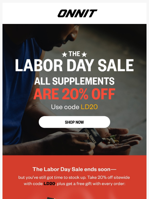 onnit newsletter: 🚨 All of our best sellers are 20% off