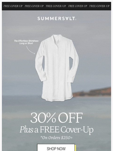 summersalt newsletter: Free Cover-Ups 📣 This Weekend Only