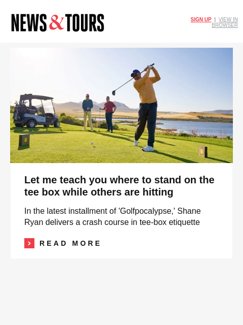 golfdigest newsletter: Tour veteran’s heartwarming send-off