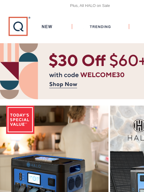 qvcemail newsletter: Take Charge Everywhere with HALO + Get $30 Off