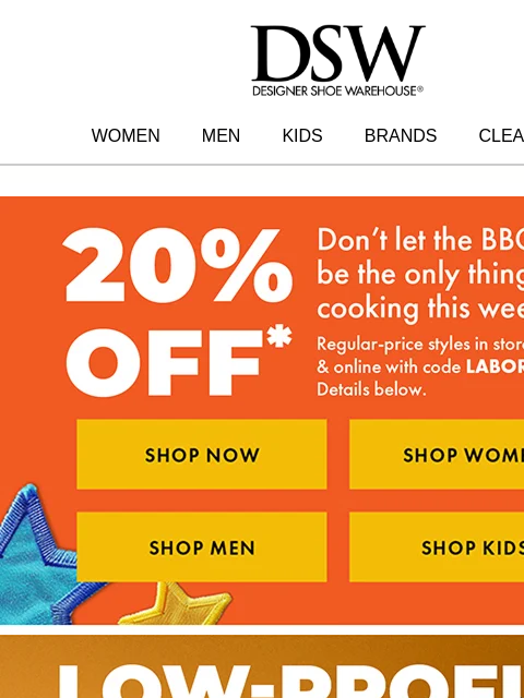 dsw newsletter: 20% off is ON!