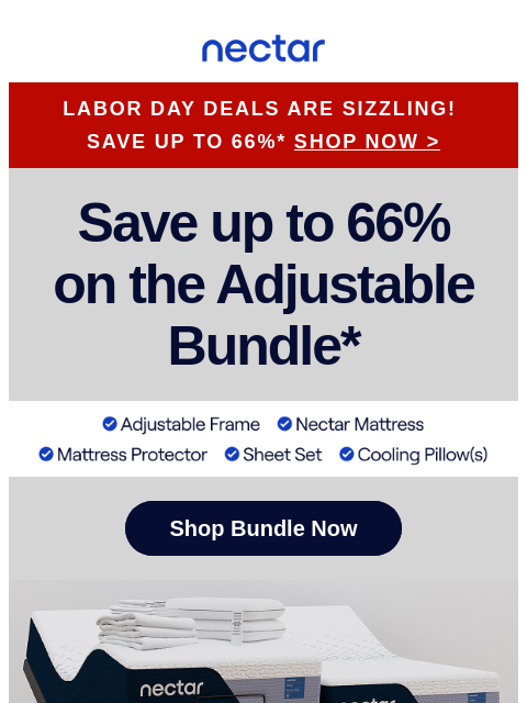 nectarsleep newsletter: Recline into rest mode this Labor Day 🔴⚪🔵