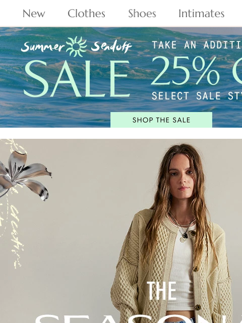 freepeople newsletter: Time to stock up on sweaters 👉