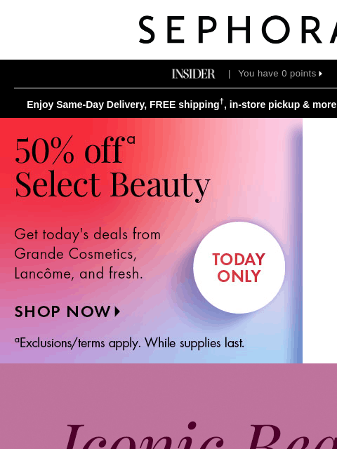 sephora newsletter: Your A-list-beauty edit