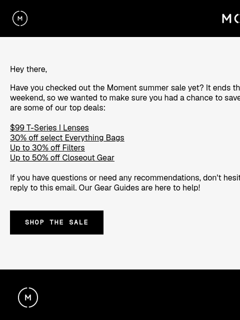 shopmoment newsletter: Last Chance