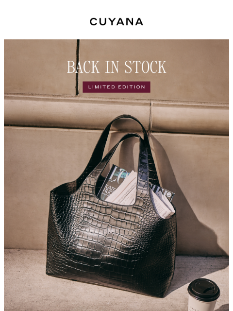 cuyana newsletter: The Favorites are Back in Stock