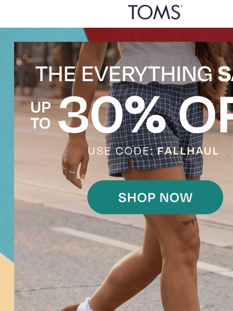 toms newsletter: Save on the Season’s Top Colors.