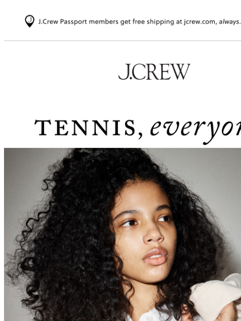 jcrew newsletter: Just in: all things tennis inspired