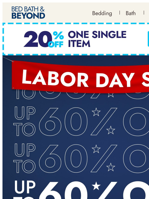 bedbathandbeyond newsletter: Labor Day finds at prices you’ll love 