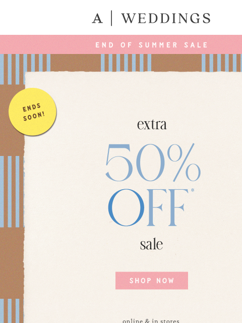 anthropologie newsletter: Extra 50% off ends SOON