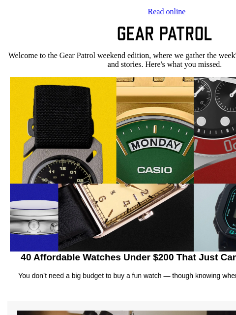 gearpatrol newsletter: 40 New Affordable Watches Under $200