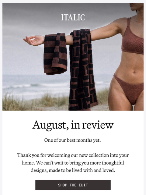 italic newsletter: Get Our Best-Selling Vegan Ceramic Candle for Free