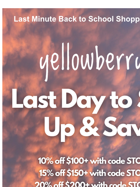 yellowberrycompany newsletter: DON'T THINK