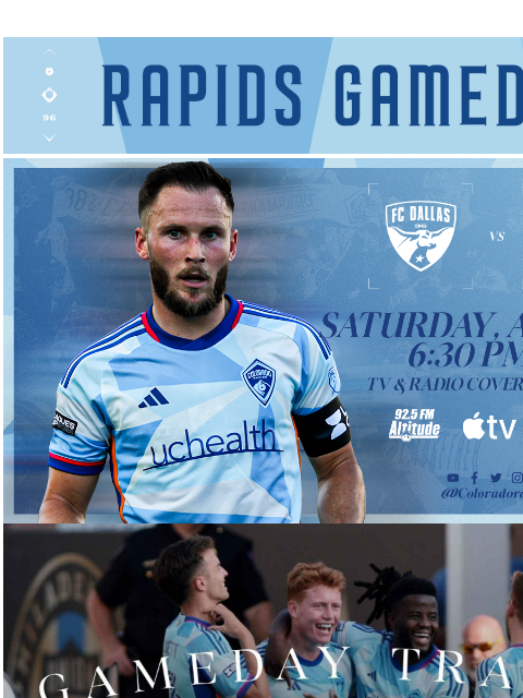 Tune-In on MLS Season Pass CR_Header_600x100.jpg Colorado Rapids vs FC Dallas at 6:30 PM Gameday Trailer MLS Season Pass Now 50% Off Our Mailing Address is: 6000 Victory Way, Commerce City, CO 80022