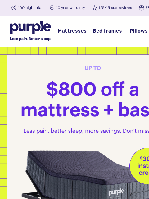 purple newsletter: On now! $300 more to spend