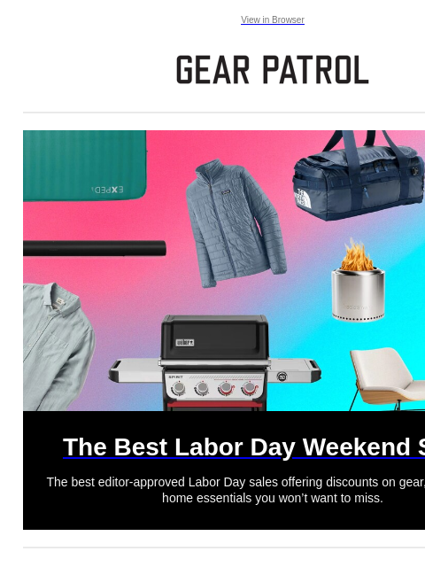 gearpatrol newsletter: The Best Labor Day Weekend Gear Deals