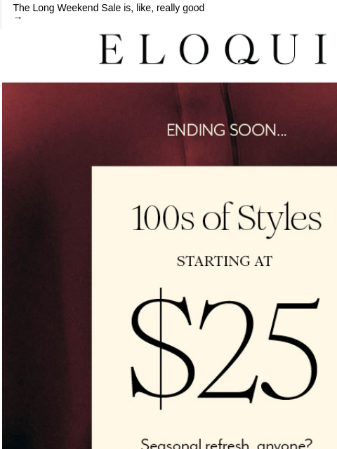eloquii newsletter: STYLES FROM $25 ❣️