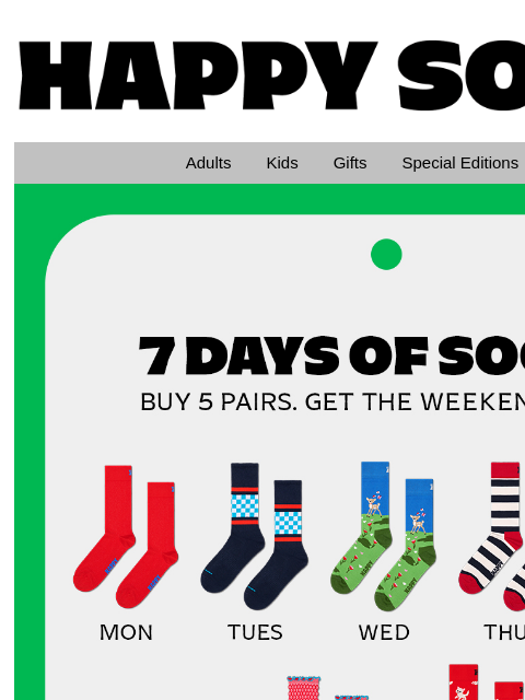 happysocks newsletter: Ends today! Last Call for FREE Socks!