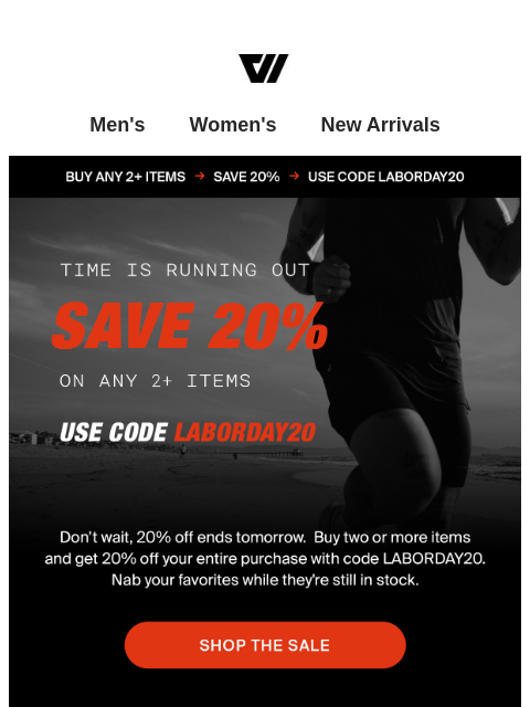 wolaco newsletter: Save 20% on Marathon Gear