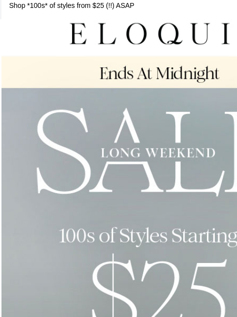 eloquii newsletter: LONG WKND SALE ENDS TONIGHT