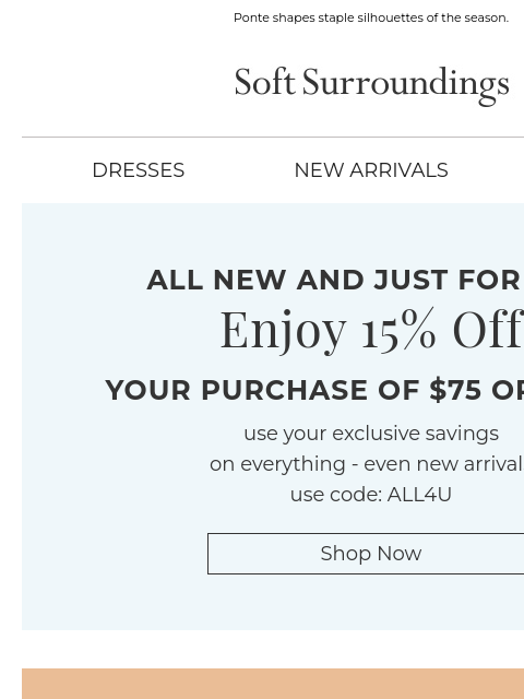 softsurroundings newsletter: Our Favorite Pants & Skirts.