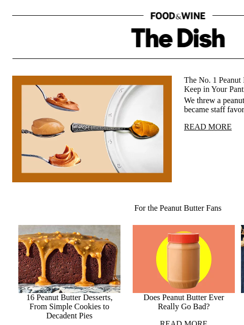 foodandwine newsletter: The No. 1 Peanut Butter Brand You Should Keep in Y...