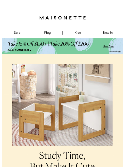 maisonette newsletter: How To Make The Perfect Study Nook ✏️ Extra 20% Of...