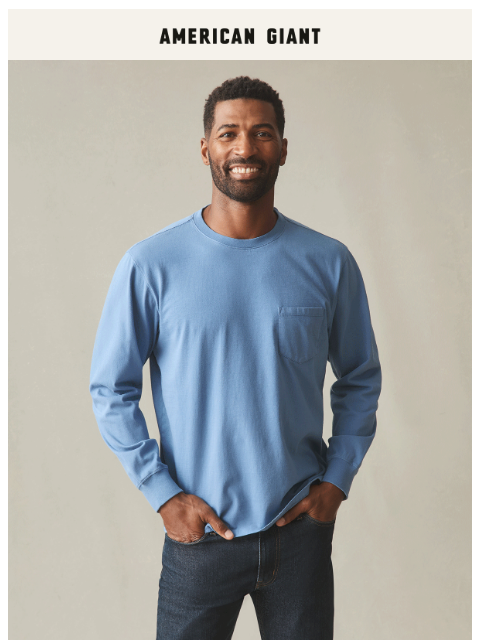 american-giant newsletter: The Pocket Long Sleeve Tee