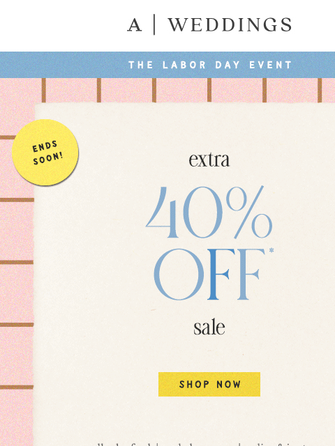 anthropologie newsletter: 🚨 ENDS SOON: Extra 40% Off Sale!