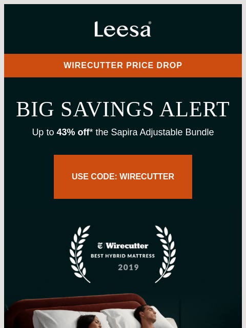 leesasleep newsletter: The savings don’t get bigger than this!