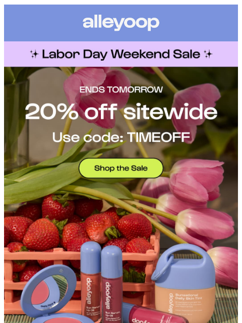 meetalleyoop newsletter: Long weekend? ☀️ Shop our sale!
