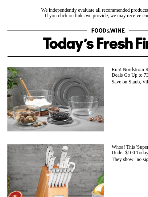 foodandwine newsletter: Labor Day Deal: This Cuisinart Knife Set Is Under ...