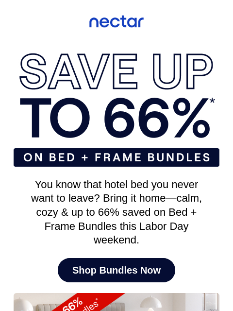 nectarsleep newsletter: Bed + frame + bedding = long weekend bliss ✨💤