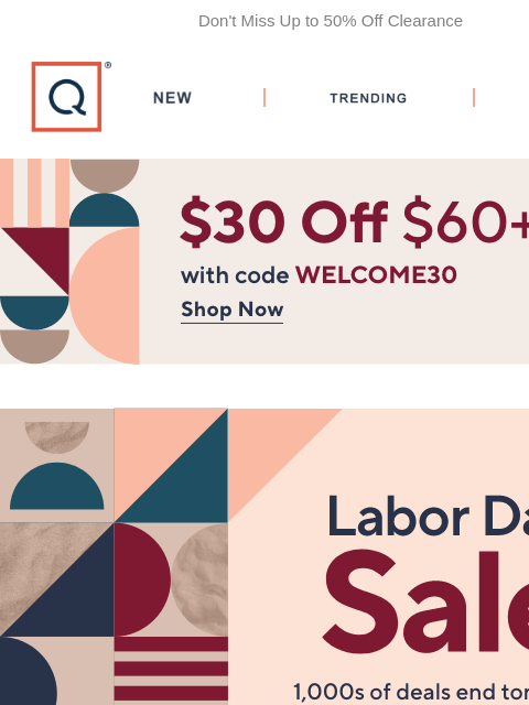 qvcemail newsletter: Just One More Day! Labor Day Sale