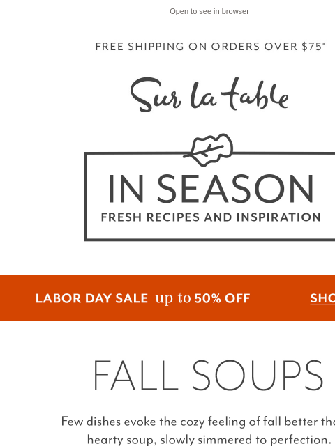 surlatable newsletter: 🍁 Fall Flavors in Every Sip 