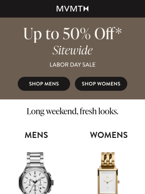 mvmt newsletter: Labor Day Sale Ends Tomorrow
