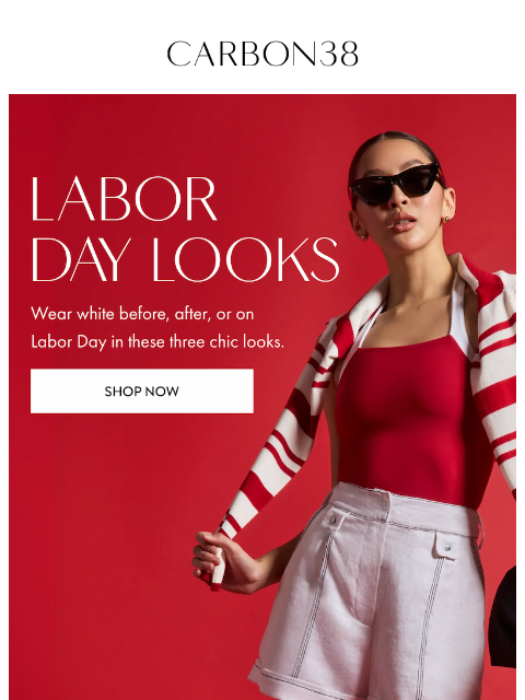 carbon38 newsletter: Labor Day Essentials