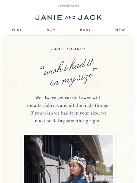 janieandjack newsletter: A denim dress we love featuring @elizabethkeene