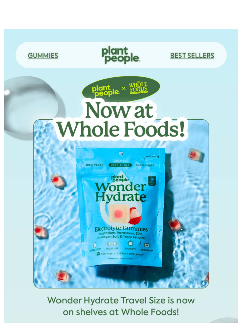 plantpeople newsletter: Travel Size now @ Whole Foods 💧
